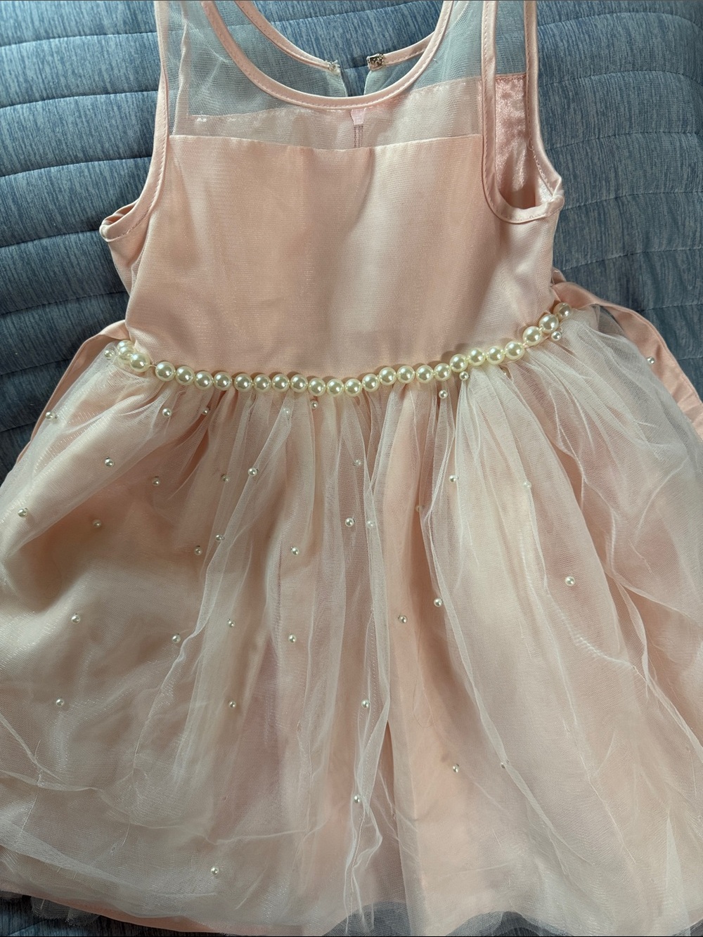 American Princess Pink Pearl-Embellished Tulle Formal Dress